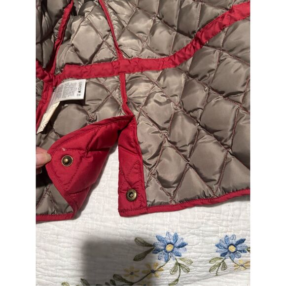 Eddie Bauer Red quilted puffer Goose Down Jacket - Picture 4 of 13
